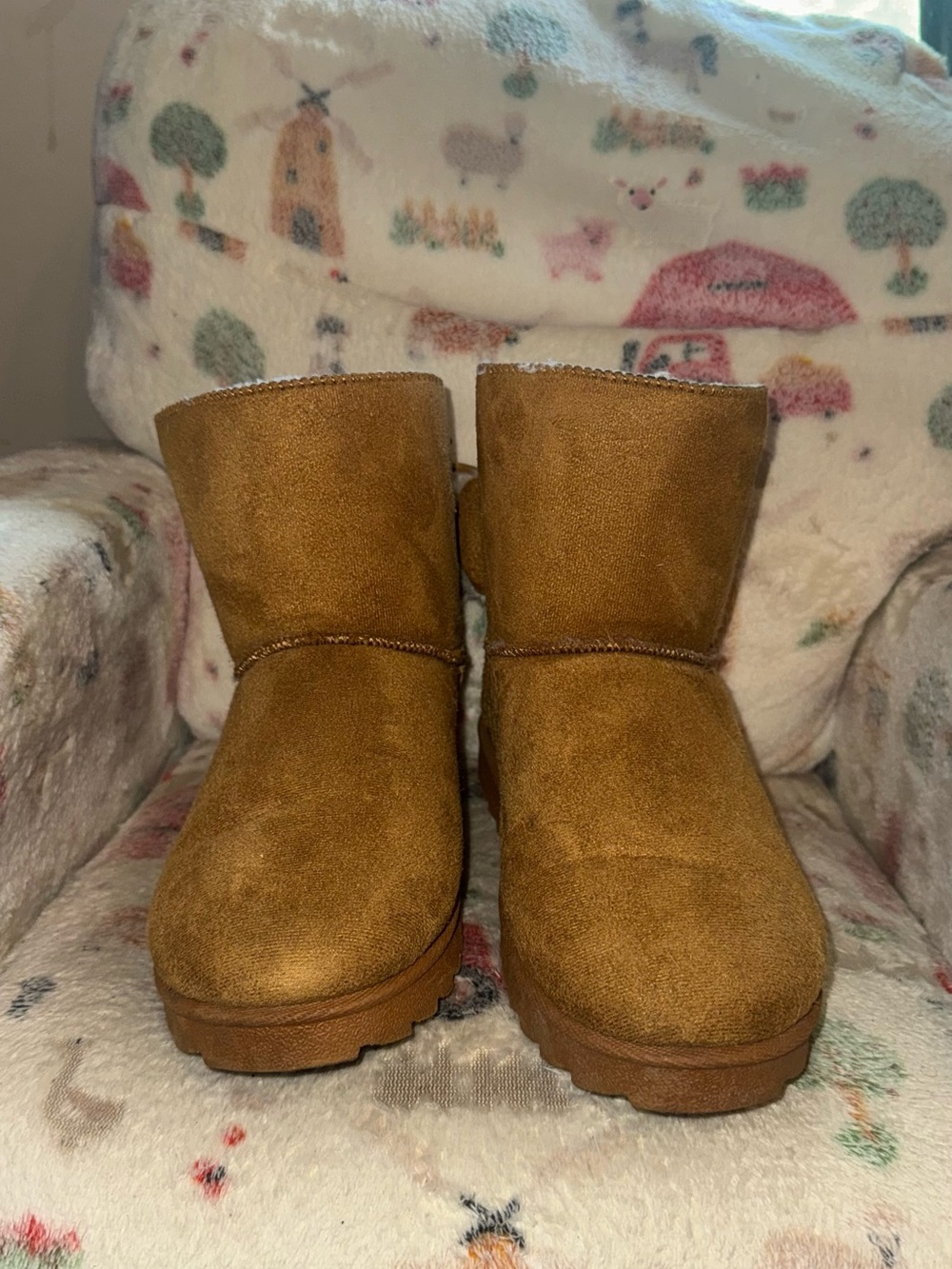 Chestnut Brown Suede Winter Boots
